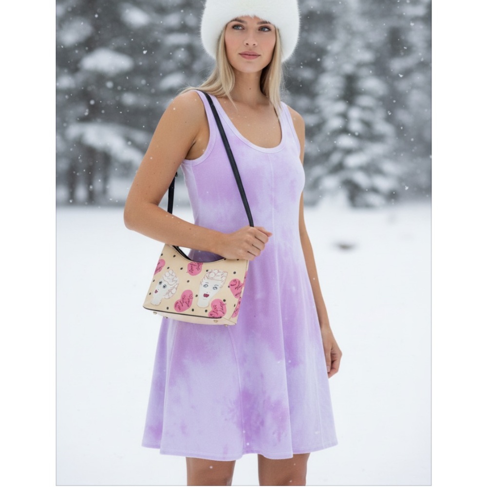 Stylish Women's Shoulder Bag with Artistic Print